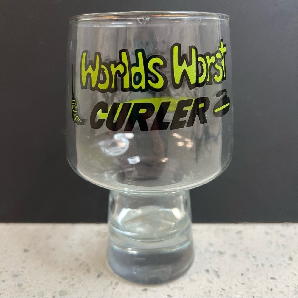 Vintage 70's "World's Worst Curler" Beer Mug - Gag Gift - Collectible - Glass